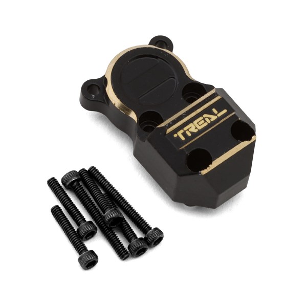 Treal Axial SCX24 Brass Differential Cover, Black (11.2g) (2)