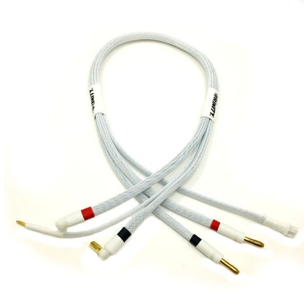 Trinity 2S Pro Charge Cable, w/ 5mm Bullet Connectors, White