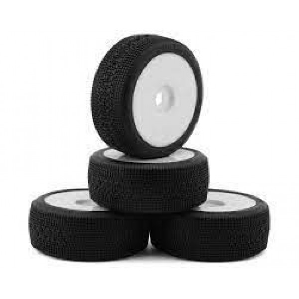 TZO Tires 401 1/8 Buggy Non-Glued Tire Set (White) (4) (Supreme Clay)