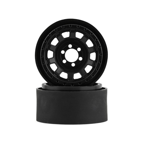 Vanquish Products KMC KM236 Tank 2.2" Beadlock Crawler Wheels, Black (2)