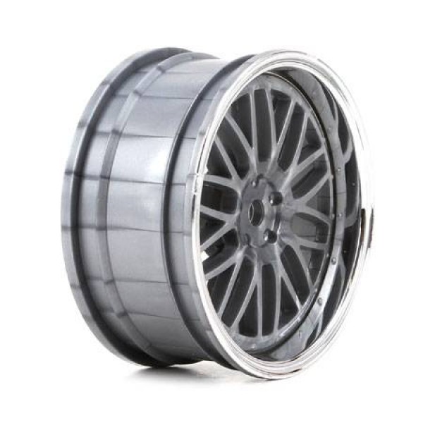 Wheel FR Deep Mesh 54x26mm Chrome & Silver (2)