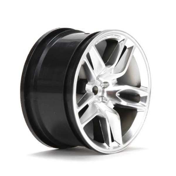 Vaterra Rear Wheels for 14" Corvette Z51, 54x30mm, Silver (2)