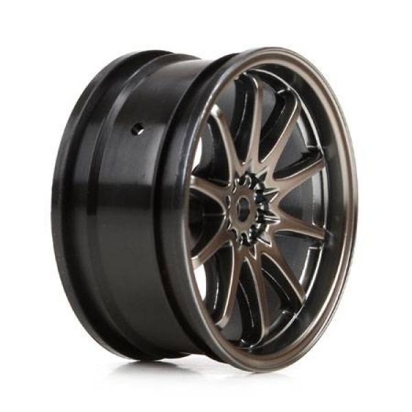 Vaterra 1/10 Front Volk Racing CE28N Wheels, Gun Metal (2)