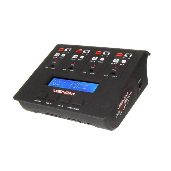 Venom Pro Quad Micro 1S 4 Channel AC/DC LiPo & LiHV Battery Charger
