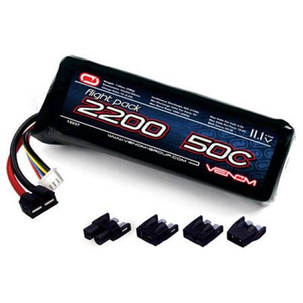 Venom LiPo Battery 2200mAh 50C 11.1V (3S) with Universal Connector