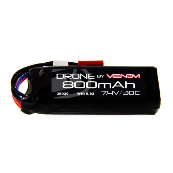 Venom LiPo Battery 800mAh 30C 7.4V (2S) with JST Connector