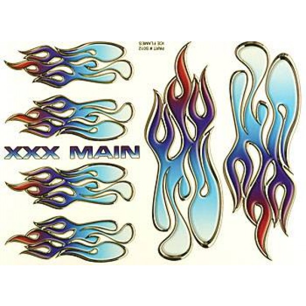 S012 Sticker Sheet Ice Flames