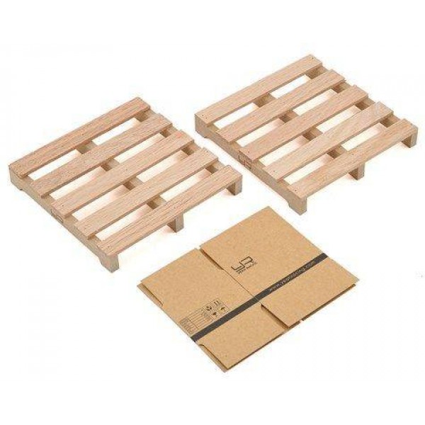 Yeah Racing 1/10 Crawler Scale Accessory Set (Wooden Loading Pallets & Box)