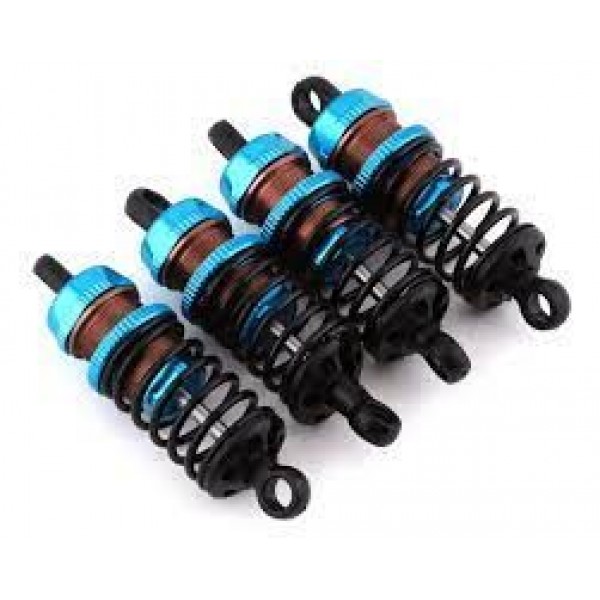 Yeah Racing Aluminum Go Big Bore Touring Shocks (Blue) (4) (55mm)