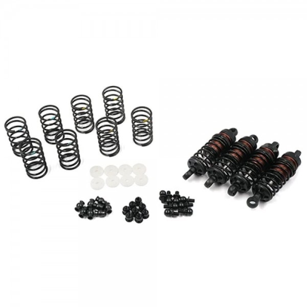 Yeah Racing Aluminum Go Big Bore 60mm Touring Shocks, Black (4)