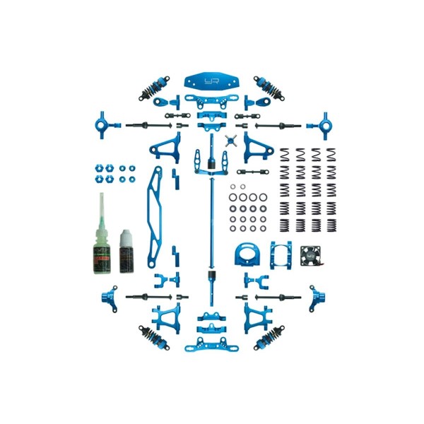 Yeah Racing TT-02 Aluminum Upgrade Kit (Blue)