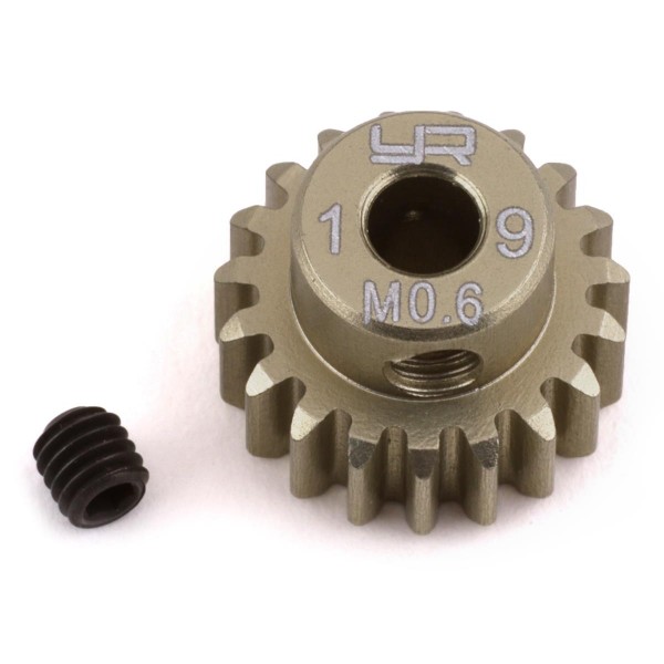 Yeah Racing 19 Teeth Mod 0.6 Hard Coated Aluminum Pinion Gear