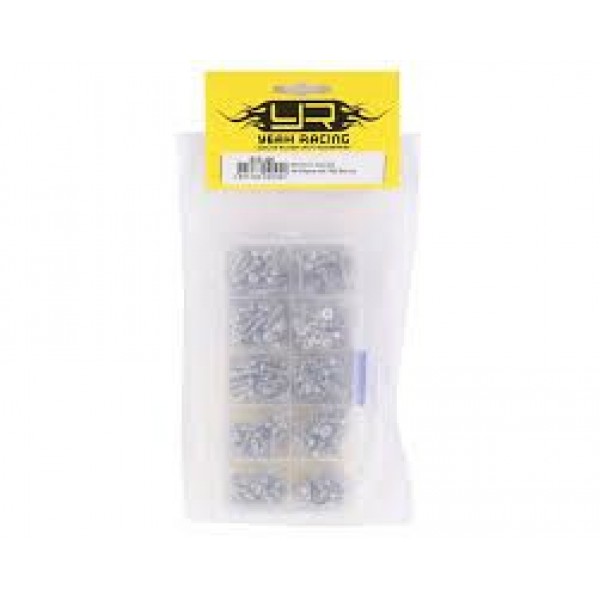 Yeah Racing 3mm Stainless Steel Screw Set w/Case (400) (Flat Head/Button Head)
