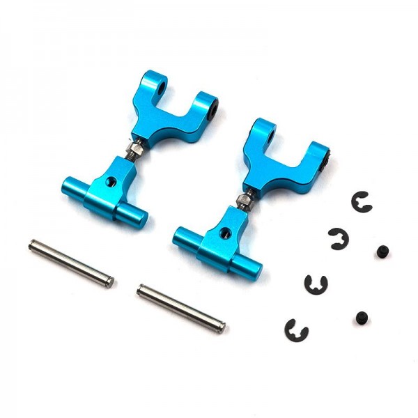 Yeah Racing Tamiya TT-02 Aluminum Rear Upper Suspension Arms, Blue (2)