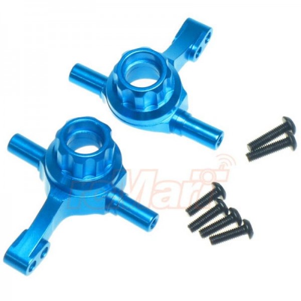 Yeah Racing Aluminum Steering Knuckle Set, Blue (Tamiya TT-02) (2)