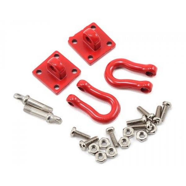 Yeah Racing 1/10 Scale Heavy Duty Crawler Shackles with Brackets & hardware. Red (2)