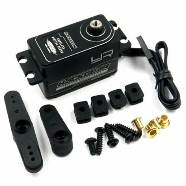 Yeah Racing Aluminum Case Low Profile Digital High Speed Coreless 1/10 Servo, Black