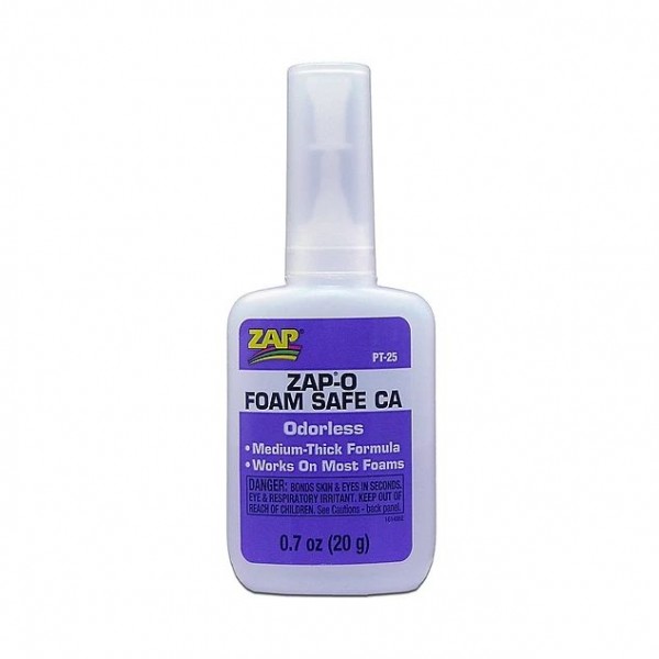 ZAP Glue Zap-O Foam Safe CA 20-gram Bottle