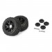 Duratrax 1/5 Warthog Trs Fr/Rr 5.7" MTD 24mm Blk Ripper (2)