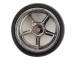 Integy 1/10 Type 1 Drift Wheel and Tire Set, Chrome (4)
