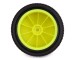 JConcepts Fuzz Bite LP 2.2" Mounted Rear Buggy Pink Compound Carpet Tires, Yellow with 12mm Hex (2)
