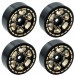 Power Hobby 1.0" Black Brass Beadlock Crawler Wheels (SCX24)