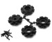 Pro-Line Front and Rear Pre-Mounted Trencher Tires with 24mm Hex, 5.7" (Black) (2)