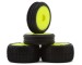 Team Losi Micro-B Pre-Mounted Tires, Yellow (4)