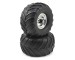 Traxxas Assembled Tires & Chrome Wheels (electric rear) (2)