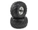 Traxxas 2.2"/3.0" Assembled Tires/Wheels, Chrome (2)