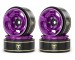 Treal Hobby Type G 1.0" 5-Spoke Beadlock Classic Wheels, Purple (27.1g) (4)