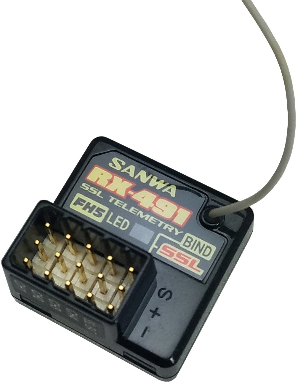 Sanwa Airtronics RX491 2.4GHz 4Ch FHSS5 SSL Telemetry Receiver (For