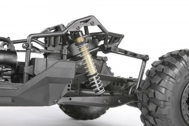 Exploded view: Axial Yeti 1:10 4WD Rock Racer Kit - Chassis