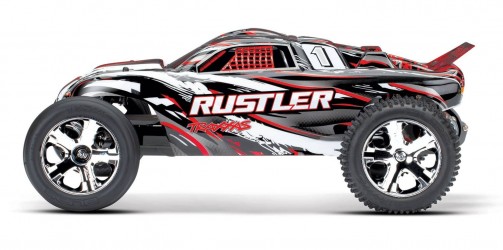 Traxxas Rustler XL 5 2WD 1 10 Stadium Truck Brushed RTR red