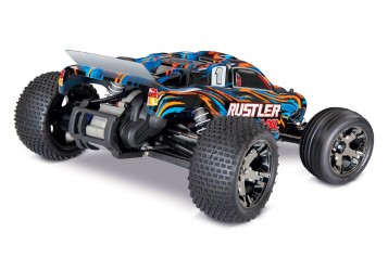 Traxxas Rustler VXL 2WD 1 10 Brushless RTR Stadium Truck with TSM OrangeX TRA37076 4 ORNGX Cars Trucks Larry s Performance RC Online lprcs