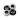 1UP Racing Serrated Aluminum Lockdown Wheel Nuts, Black (4)