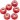 1UP Racing 3mm Aluminum Flanged Locknuts (Red) (6)