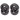 Apex RC 1/10 On-road Black 5 Spoke Wheels & V Tread Rubber Tire Set (4)