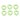 Axial Aluminum Spacers, 1x6mm, Green (6)