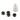 Kyosho Steel Wheel Nut Set with Wrench, Black (4)