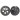 Traxxas pre-assembled Front Anaconda Tires & All-Star Wheels, black chrome (2)