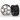 Traxxas XO-1 Wheels Split Spoke Black Chrome Rear (2)