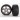 Traxxas XO-1 Tires Wheels Assembled Black Chrome Front (2)