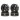 Treal Hobby Type G 1.0" 5-Spoke Beadlock Classic Wheels, Black (4)