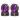 Treal Hobby Type G 1.0" 5-Spoke Beadlock Classic Wheels, Purple (27.1g) (4)
