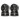 Treal Hobby Type H 1.0" Aluminum 6-Slot Beadlock Wheels, Black (4)