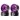Treal Hobby Type V 1.9" V-Spoke Beadlock Wheels, Purple (4)