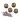 Treal Hobby Axial SCX24 1.0" Brass Beadlock 9mm Wheel Hub Spacers (4)