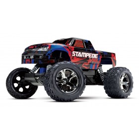 Traxxas 1/10 Stampede VXL 2WD Monster Truck Brushless RTR with TSM, Red