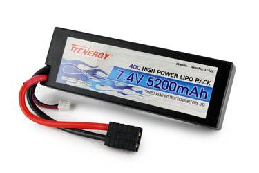 Tenergy 31426 7.4V 5200mAh 40C LIPO Battery Pack w/ Traxxas Connector Tenergy 31426 7.4V 5200mAh 40C LIPO Battery Pack w/ Traxxas Connector